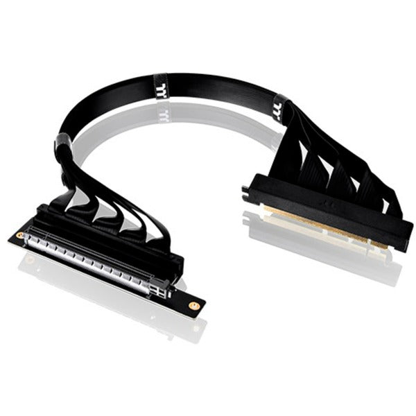 Thermaltake PCI-E 4.0 Dual 90° Riser Cable (Black, 40cm)
