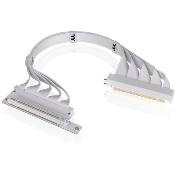 Thermaltake PCI-E 4.0 Dual 90° Riser Cable (White, 40cm)