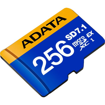 ADATA Premier Extreme microSDXC SD7.1 256 GB (blau/gelb, SD7.1 Express, UHS-I U3, Class 10, V30, Nintendo Switch 2 Ready)