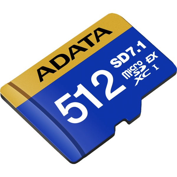 ADATA Premier Extreme microSDXC SD7.1 512 GB (blau/gelb, SD7.1 Express, UHS-I U3, Class 10, V30, Nintendo Switch 2 Ready)