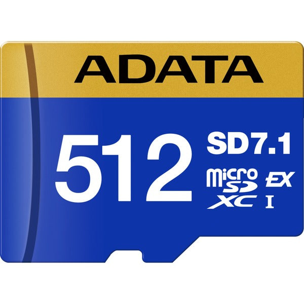 ADATA Premier Extreme microSDXC SD7.1 512 GB (blau/gelb, SD7.1 Express, UHS-I U3, Class 10, V30, Nintendo Switch 2 Ready)