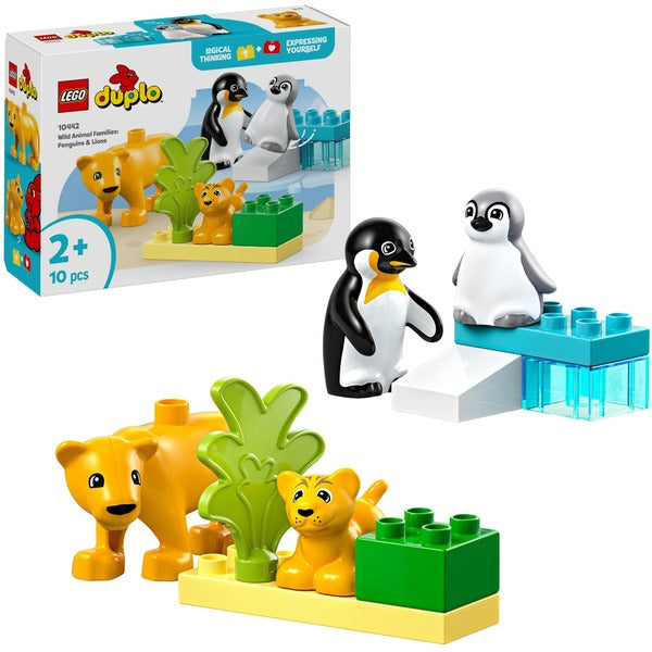 LEGO 10442 DUPLO Town Wildtier-Familien: Pinguine und Löwen