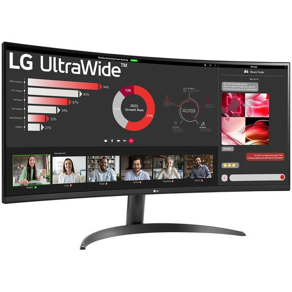 LG Electronics 34WR50QK-B (86.4 cm (34 Zoll), schwarz, QHD, VA, Curved, HDR10, 100Hz Panel)