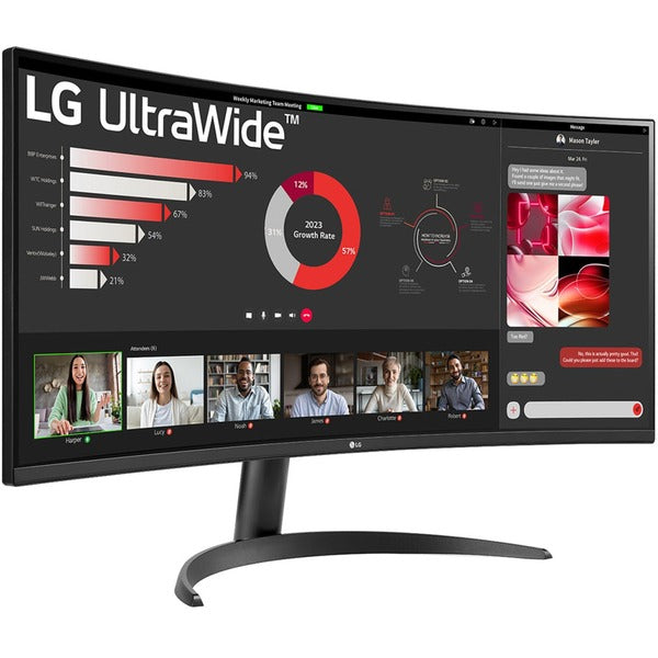 LG Electronics 34WR50QK-B (86.4 cm (34 Zoll), schwarz, QHD, VA, Curved, HDR10, 100Hz Panel)
