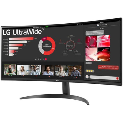 LG Electronics 34WR50QK-B (86.4 cm (34 Zoll), schwarz, QHD, VA, Curved, HDR10, 100Hz Panel)