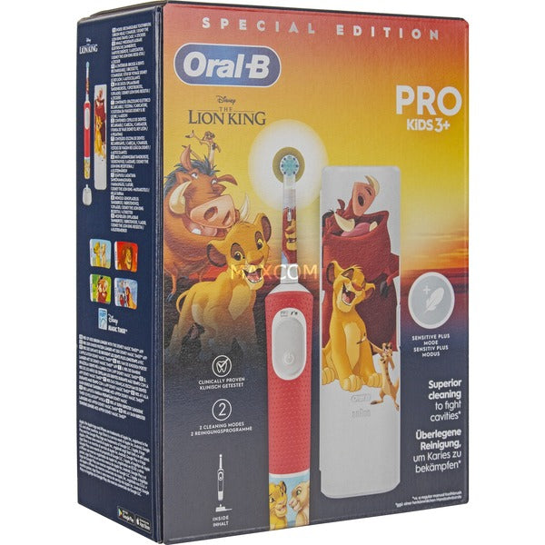 Oral-B Oral-B Vitality Pro 103 Kids König der Löwen , Elektrische Zahnbürste (mehrfarbig, Mit Reiseetui)
