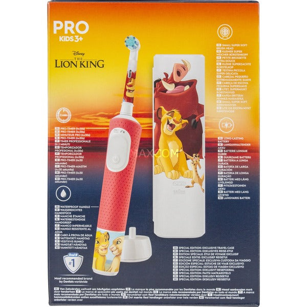 Oral-B Oral-B Vitality Pro 103 Kids König der Löwen , Elektrische Zahnbürste (mehrfarbig, Mit Reiseetui)