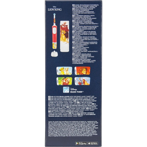 Oral-B Oral-B Vitality Pro 103 Kids König der Löwen , Elektrische Zahnbürste (mehrfarbig, Mit Reiseetui)