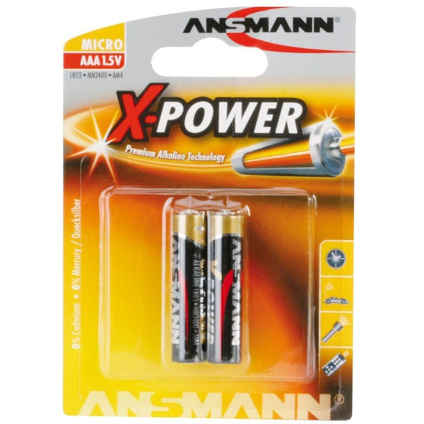 Ansmann X-Power Αλκαλική Μπαταρία Micro AAA / LR03 (2 Τεμάχια)