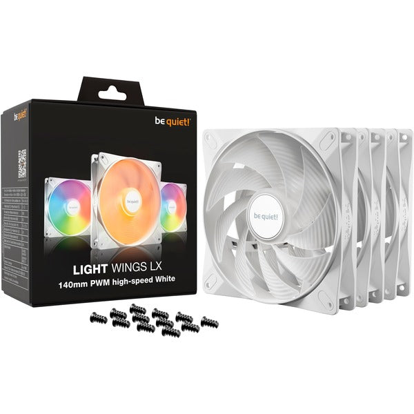 Be quiet Light Wings LX 140mm PWM high-speed White Triple Pack (weiß, 3er-Pack, 140 mm)