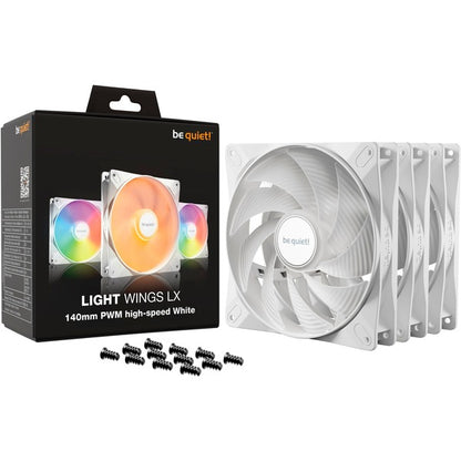 Be quiet Light Wings LX 140mm PWM high-speed White Triple Pack (weiß, 3er-Pack, 140 mm)