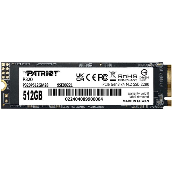 Patriot P320 512 GB (PCIe 3.0 x4, NVMe 1.3, M.2 2280)