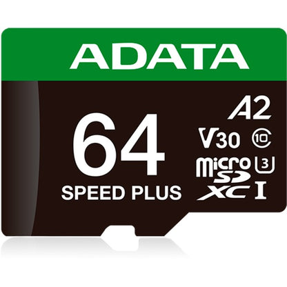 ADATA SPEED PLUS microSDXC 64 GB (UHS-I U3, Class 10, V30, A2)