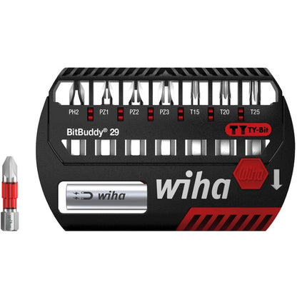 Wiha Bit-Satz BitBuddy TY-Bits 29mm, 8-teilig (μαύρο/κόκκινο, PH / PZ / TX)