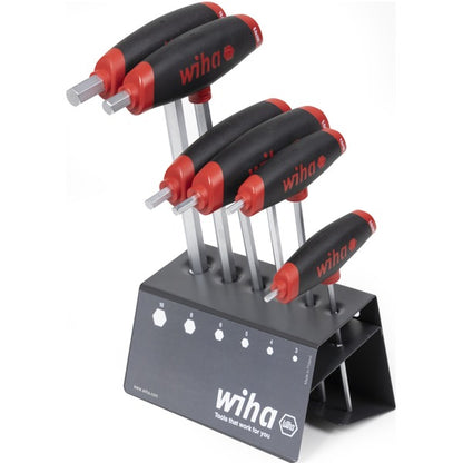 Σετ κλειδιών Wiha Stiftschlüssel-Set Hex, με πλευρική λαβή ComfortGrip (μαύρο/κόκκινο, 6 τεμάχια με πλευρική έξοδο, με βάση εργασίας)