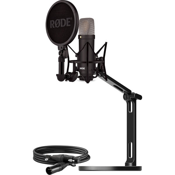 Rode Microphones NT1 Signature + XLR Καλώδιο + Desktop Studio Arm (μαύρο, Πακέτο)