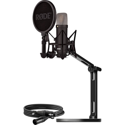 Rode Microphones NT1 Signature + XLR Καλώδιο + Desktop Studio Arm (μαύρο, Πακέτο)