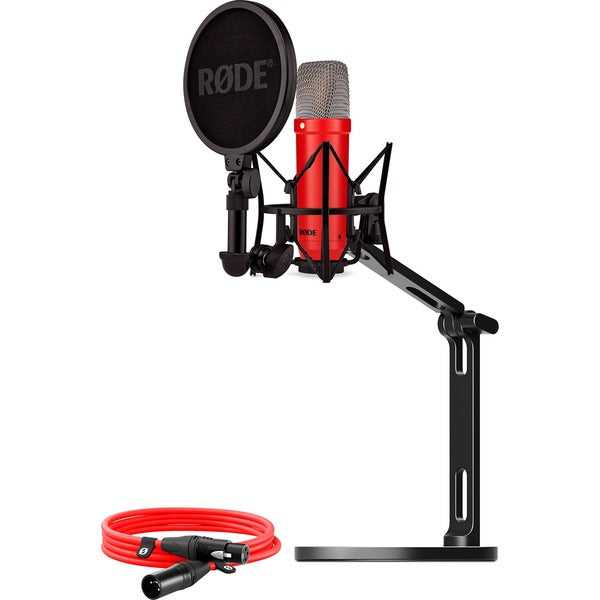 Rode Microphones NT1 Signature + XLR-Kabel + Desktop Studio Arm (Κόκκινο, Πακέτο)