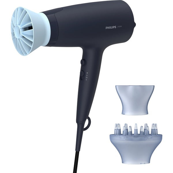 Philips Series 3000 BHD360/20 Hair Dryer (Black/Light Blue)
