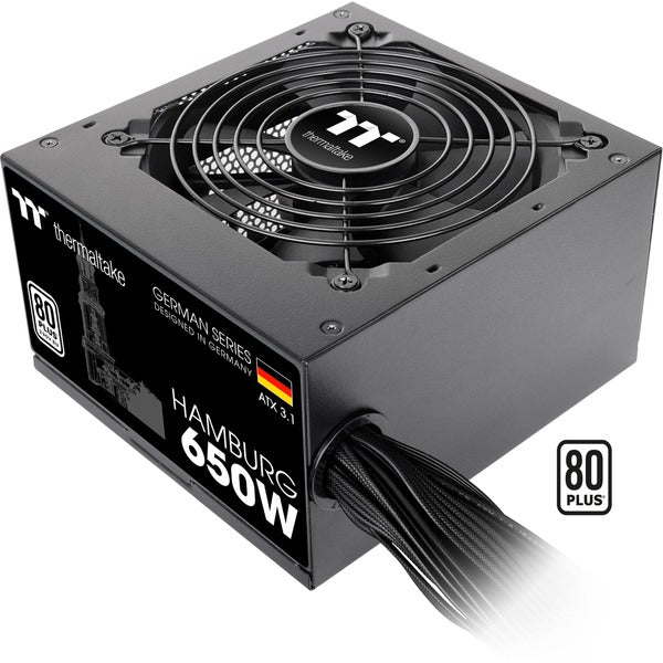 Thermaltake HAMBURG 650W ATX 3.1 Power Supply (Black, 2x PCIe, 650 Watts)