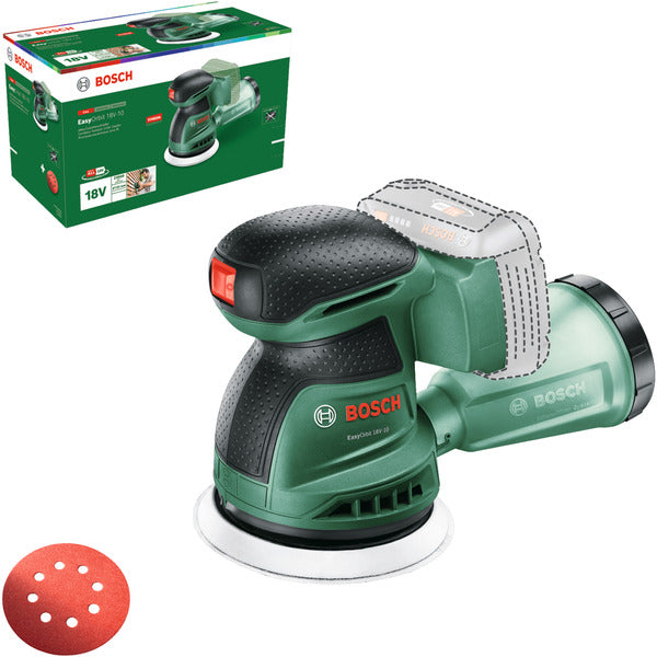 Bosch Powertools Akku-Exzenterschleifer EasyOrbit 18V-10 solo, 18Volt (grün, ohne Akku und Ladegerät, POWER FOR ALL ALLIANCE)
