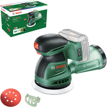 Bosch Powertools Akku-Exzenterschleifer UniversalOrbit 18V-20 solo, 18Volt (grün, ohne Akku und Ladegerät, POWER FOR ALL ALLIANCE)