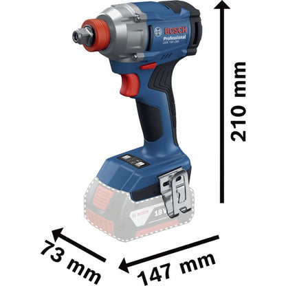 Bosch Powertools Akku-Schlagschrauber GDX 18V-285 Professional solo, 18Volt (blau, ohne Akku und Ladegerät, in L-BOXX)