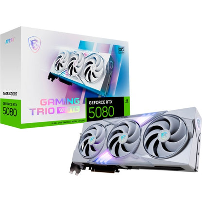 MSI GeForce RTX 5080 GAMING TRIO OC WHITE (weiß, DLSS 4, 3x DisplayPort, 1x HDMI 2.1)