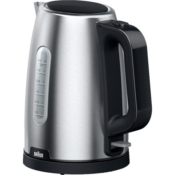 Braun Household PurShine WK 1500 BK Electric Kettle (Stainless Steel/Black, 1.7 Liter, 2200 Watt)