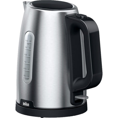 Braun Household PurShine WK 1500 BK Electric Kettle (Stainless Steel/Black, 1.7 Liter, 2200 Watt)