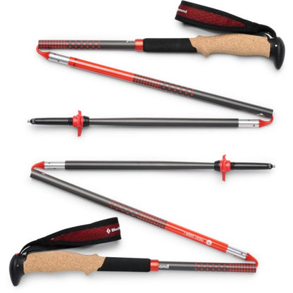 Black Diamond Treckingstöcke Pursuit Carbon Z (anthrazit/orange, 1 Paar, 125 cm)