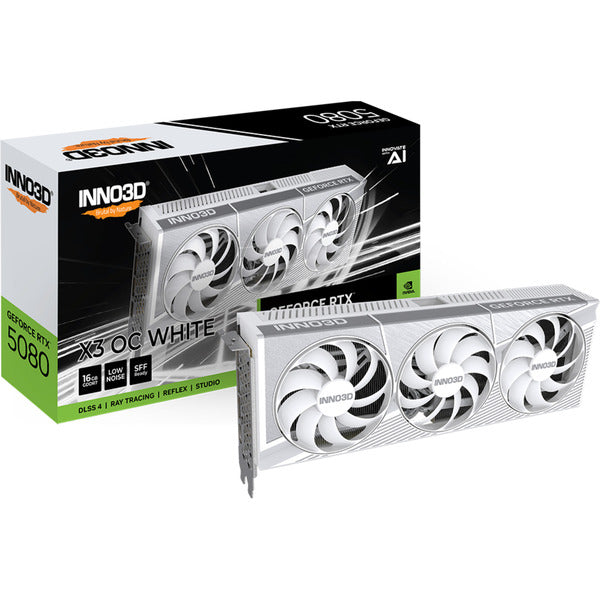 Inno3D GeForce RTX 5080 X3 OC ΛΕΥΚΗ (λευκή, DLSS 4, 3x DisplayPort, 1x HDMI 2.1)