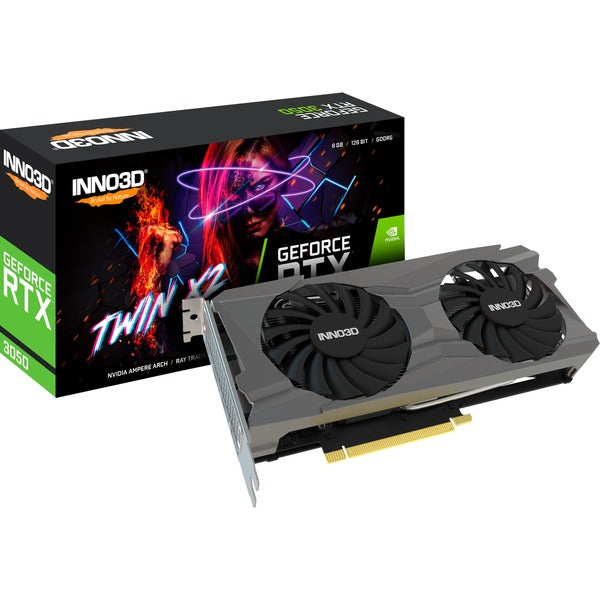 Inno3D GeForce RTX 3050 TWIN X2 (Lite Hash Rate, 1x DisplayPort, 1x HDMI 2.1)