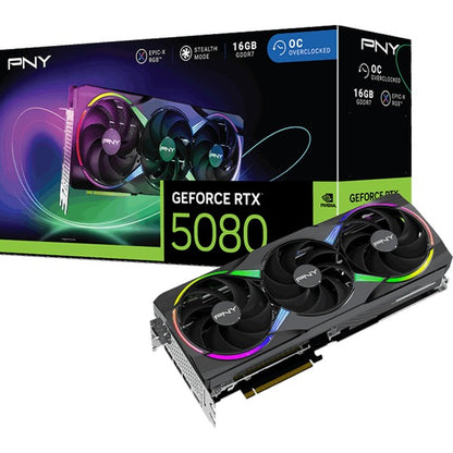 PNY GeForce RTX 5080 ARGB OC (DLSS 4, 3x DisplayPort, 1x HDMI 2.1)