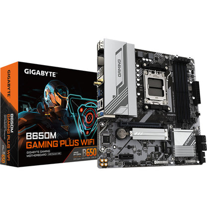 GigaByte B650M GAMING PLUS WIFI Motherboard (Black/Silver)