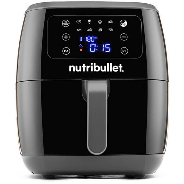 Nutribullet Heißluftfritteuse XXL Digital Air Fryer (schwarz/silber, 1.800 Watt, Korb 7 Liter)