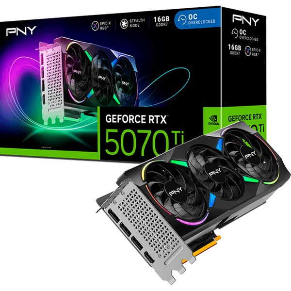 PNY GeForce RTX 5070 Ti ARGB OC (DLSS 4, 3x DisplayPort, 1x HDMI 2.1)