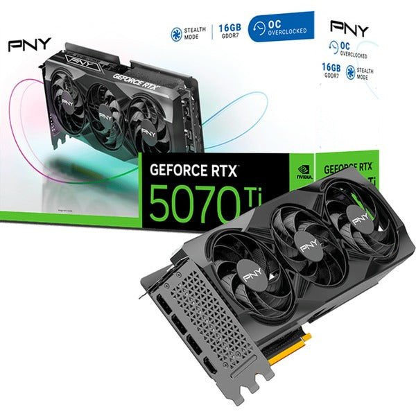 PNY GeForce RTX 5070 Ti OC Graphics Card (DLSS 4, 3x DisplayPort, 1x HDMI 2.1)