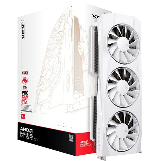 XFX Radeon RX 9070 XT Quicksilver (weiß, RDNA4, GDDR6, 3x DisplayPort, 1x HDMI 2.1)