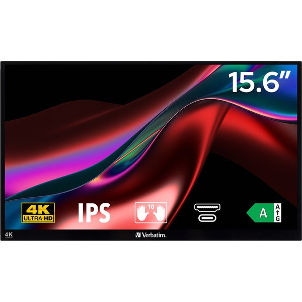Verbatim PMT-15-4K οθόνη αφής 39,6 εκ. (15,6 ίντσες), μαύρη, UltraHD/4K, IPS, HDR
