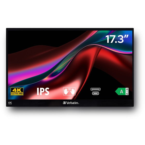 Verbatim PMT-17-4K (43.9 cm (17.3 Zoll), schwarz, UltraHD/4K, IPS, Touchscreen, HDR)