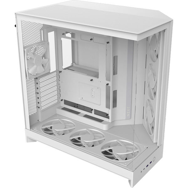 NZXT H9 Flow RGB+ - Λευκό Ματ με Tempered Glass x 2