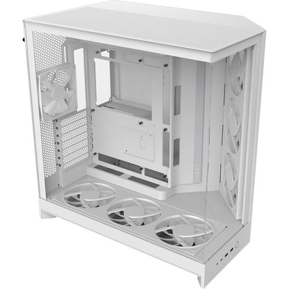 NZXT H9 Flow RGB+ - Λευκό Ματ με Tempered Glass x 2