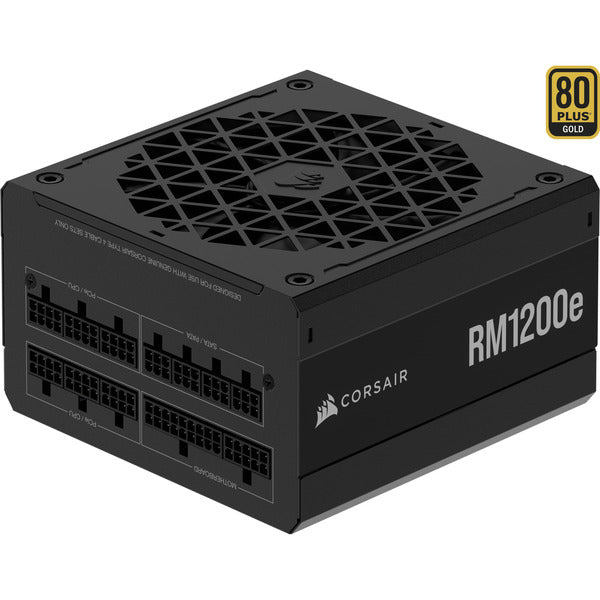Corsair RM1200e (1x 12-Pin Υψηλής Ικανότητας GPU, 6x PCIe, Διαχείριση Καλωδίων, 1200 Watt)