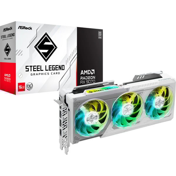 Asrock Radeon RX 9070 STEEL LEGEND OC (μαύρο, RDNA4, GDDR6, 3x DisplayPort, 1x HDMI)