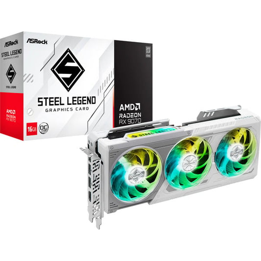 Asrock Radeon RX 9070 STEEL LEGEND OC (μαύρο, RDNA4, GDDR6, 3x DisplayPort, 1x HDMI)
