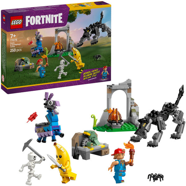 LEGO 77075 Fortnite Das Lager von Schali und der Zündkerzenkünstlerin