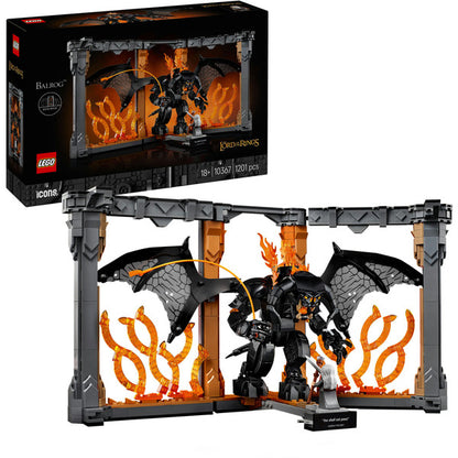 LEGO 10367 Icons Der Herr der Ringe: Balrog Bücherstütze