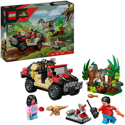 LEGO 76972 Jurassic World Raptor: Verfolgungsjagd mit dem Geländewagen