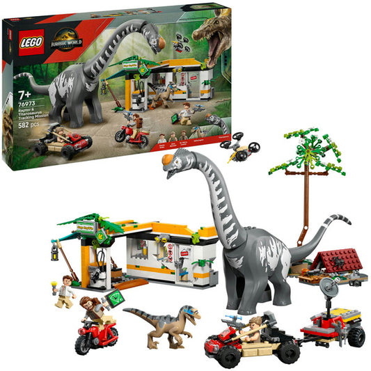 LEGO 76973 Jurassic World Ράπτορ & Τιτανόσαυρος: Μεγάλη Εξερεύνηση